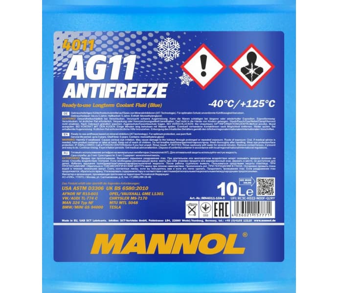 Antifreeze MANNOL 4011 Antifreeze AG11 (-40) Longterm MN4011-10 - image 2