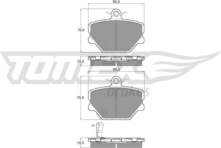 Brake Pad Set, disc brake TX 15-07