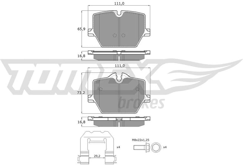 Brake Pad Set, disc brake TX 60-36