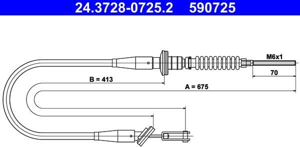 Cable Pull, clutch control 24.3728-0725.2