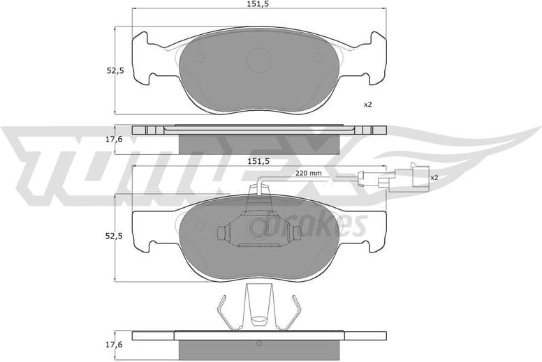Brake Pad Set, disc brake TX 10-711