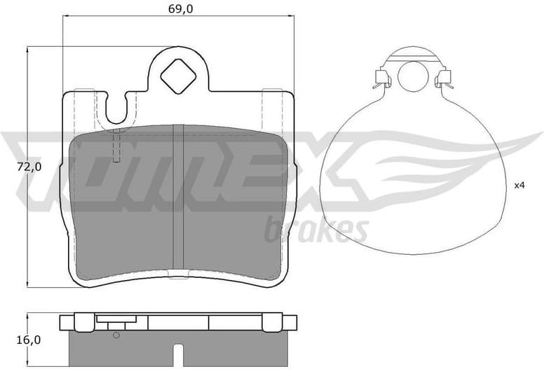 Brake Pad Set, disc brake TX 12-87