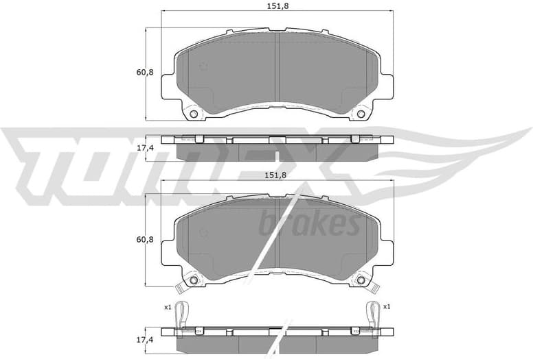 Brake Pad Set, disc brake TX 19-00