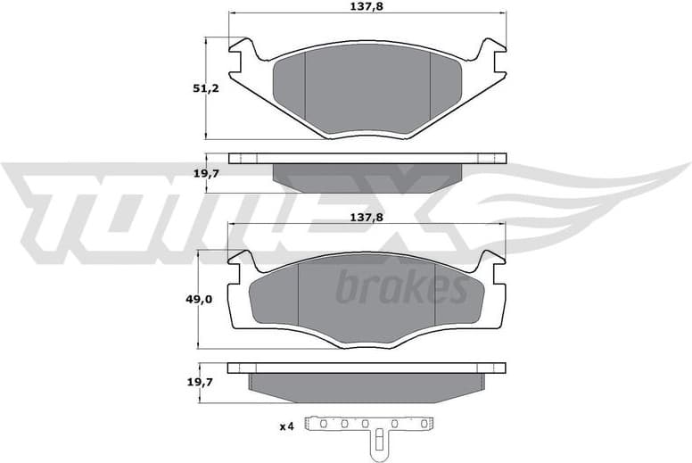 Brake Pad Set, disc brake TX 10-53