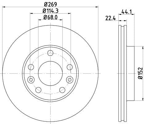 Brake Disc PRO 8DD 355 122-431 - image 4