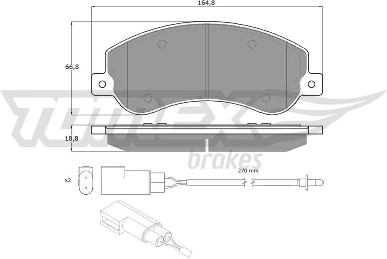 Brake Pad Set, disc brake TX 14-77