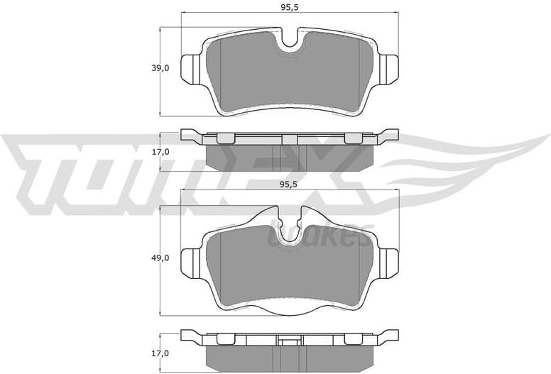 Brake Pad Set, disc brake TX 16-05