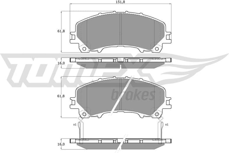 Brake Pad Set, disc brake TX 18-99