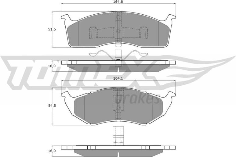 Brake Pad Set, disc brake TX 15-34