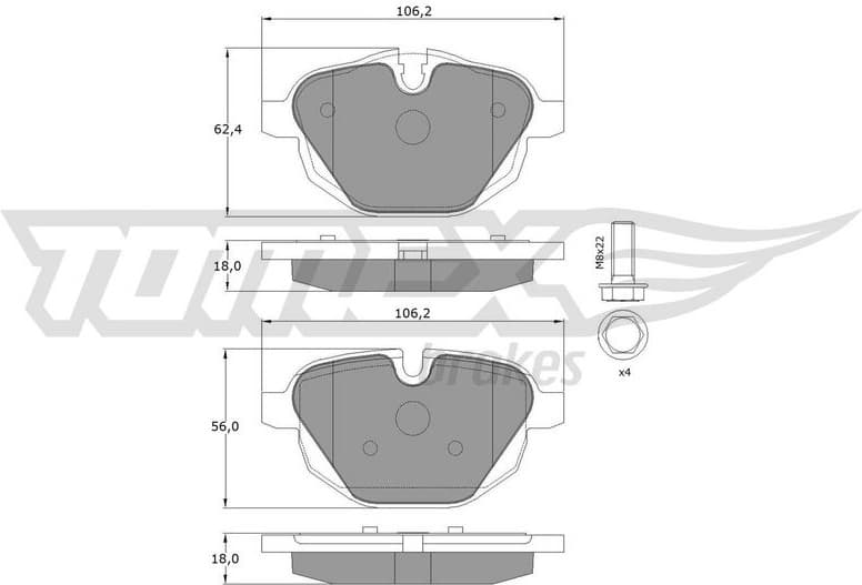 Brake Pad Set, disc brake TX 17-34