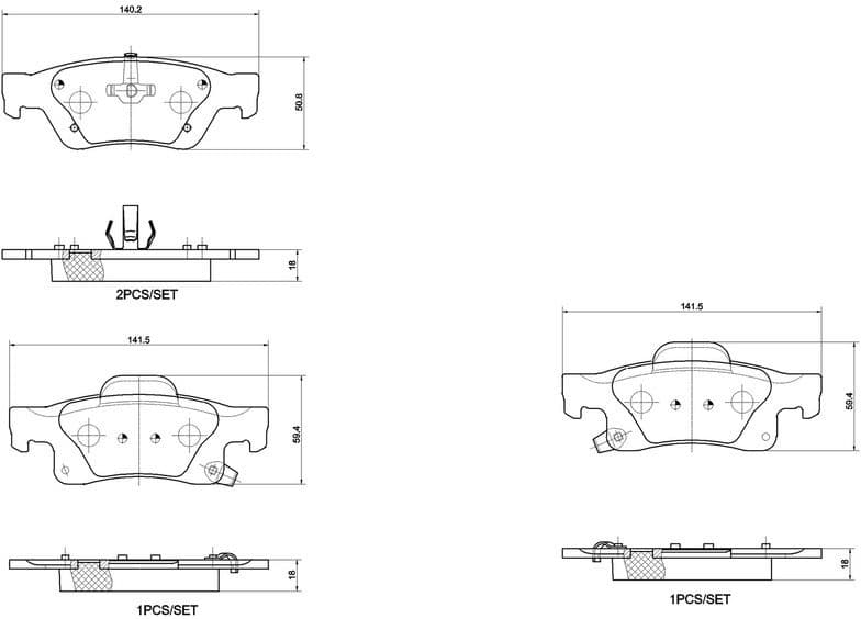 Brake Pad Set, disc brake XTRA LINE P 37 016X