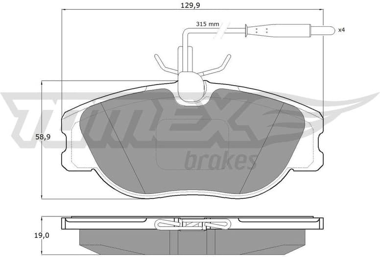 Brake Pad Set, disc brake TX 12-442