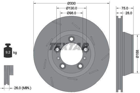 Brake Disc PRO+ 92220707