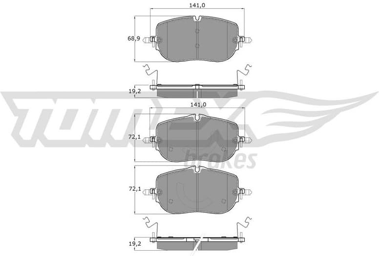 Brake Pad Set, disc brake TX 60-52
