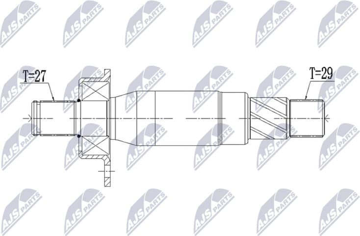 Stub Shaft, differential NWP-CH-003