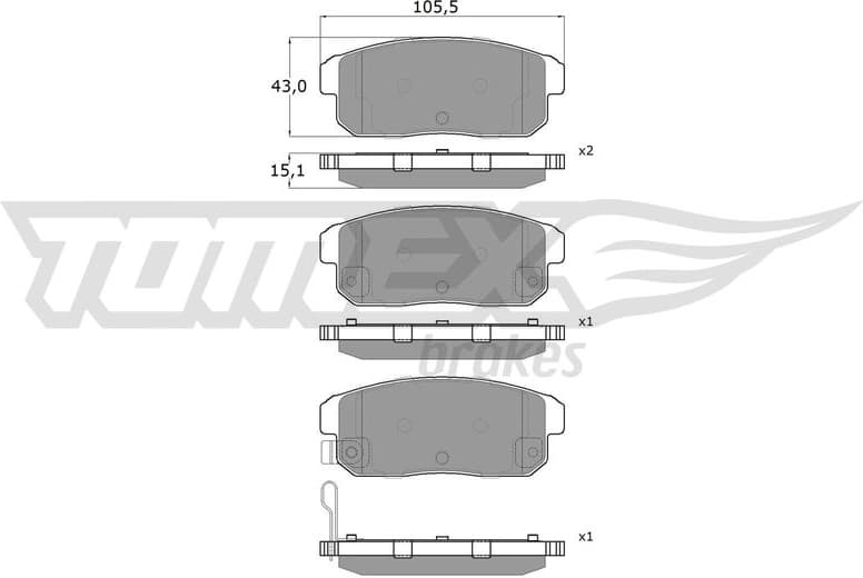 Brake Pad Set, disc brake TX 17-97
