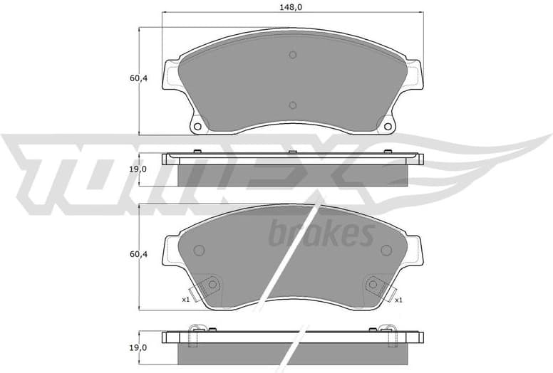 Brake Pad Set, disc brake TX 16-50