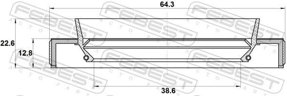 Shaft Seal, drive shaft 95HBY-40641323R - image 2