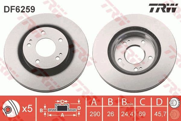Brake Disc DF6259