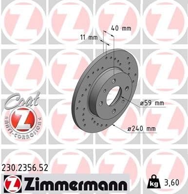 Brake Disc SPORT BRAKE DISC Z 230.2356.52