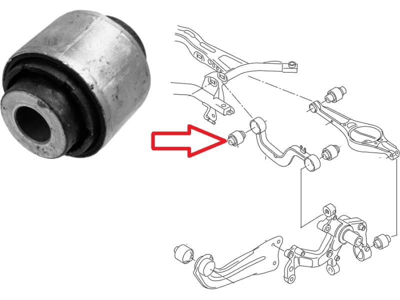 Silentblock rear axle 29919 01