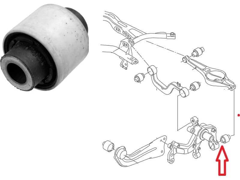 Silentblock rear axle 27306 01
