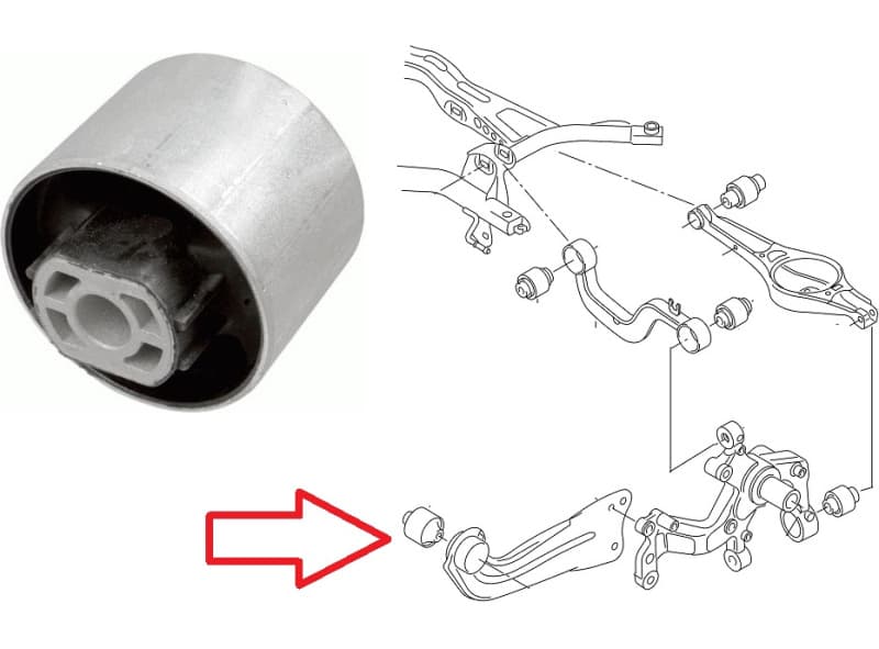 Silentblock rear axle 38620 01
