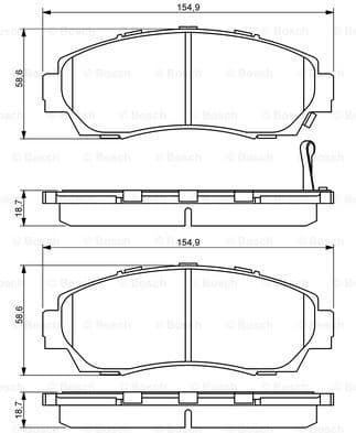 Brake Pad Set, disc brake 0986494308 - image 7