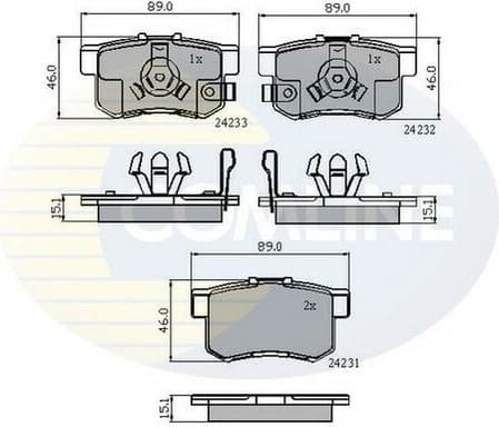 Brake pads rear CBP31736 - image 2