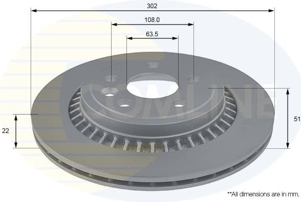Brake disc, 1pcs REAR ADC1917V - image 2