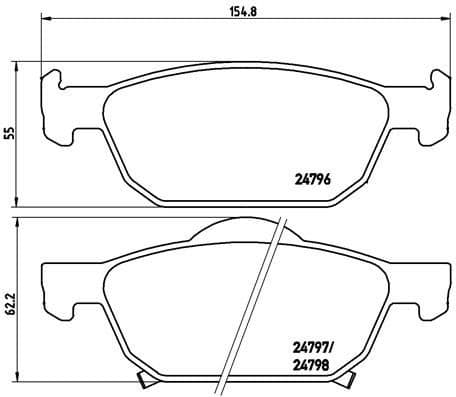 Brake Pad Set, disc brake PRIME LINE P28044