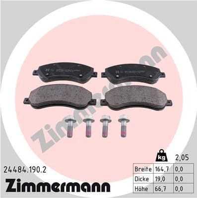 Brake Pad Set, disc brake 24484.190.2