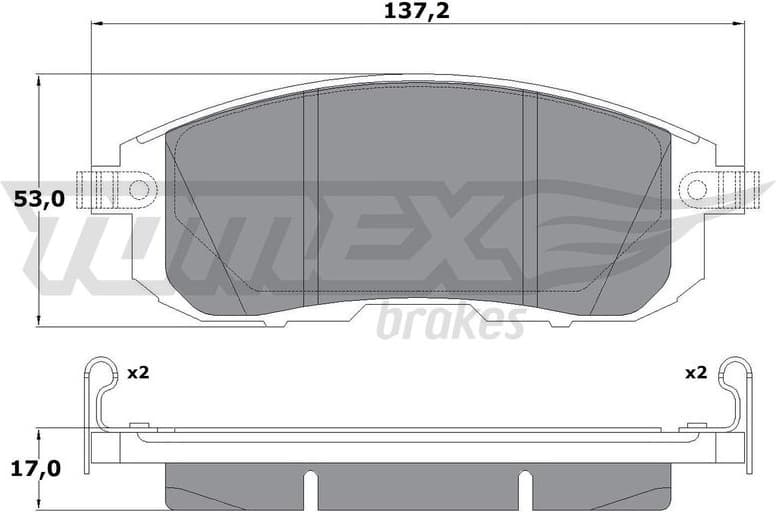 Brake Pad Set, disc brake TX 17-56