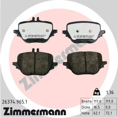 Brake Pad Set, disc brake rd:z 26374.965.1