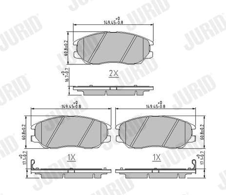 Brake Pad Set, disc brake 572518J - image 2