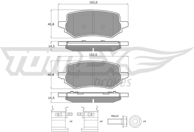 Brake Pad Set, disc brake TX 60-47