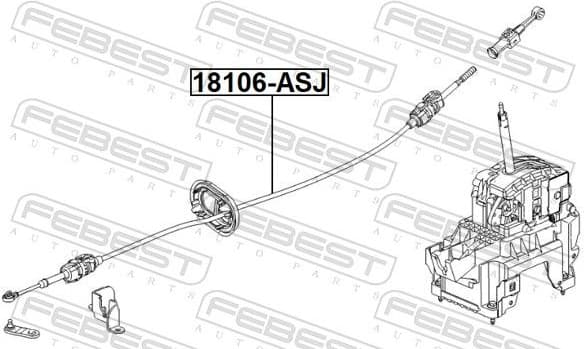 Cable Pull, automatic transmission 18106-ASJ - image 2