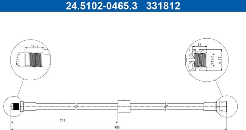 Brake Hose 24.5102-0465.3