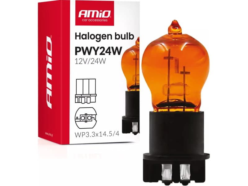 AMIO Bulb PWY24W GELTONA AMBER - AMI04410 (AMIO) - Autoera