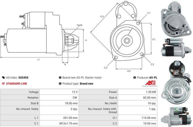 Starter AS S5545S - image 5