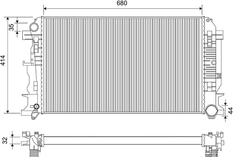 Radiator, engine cooling 701475