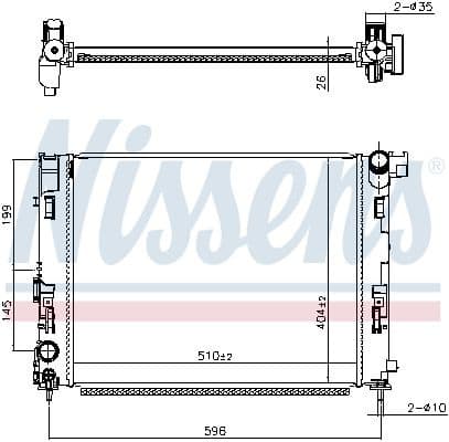 Radiator, engine cooling ** FIRST FIT ** 607086
