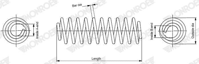 Suspension Spring MONROE SPRINGS SP4950