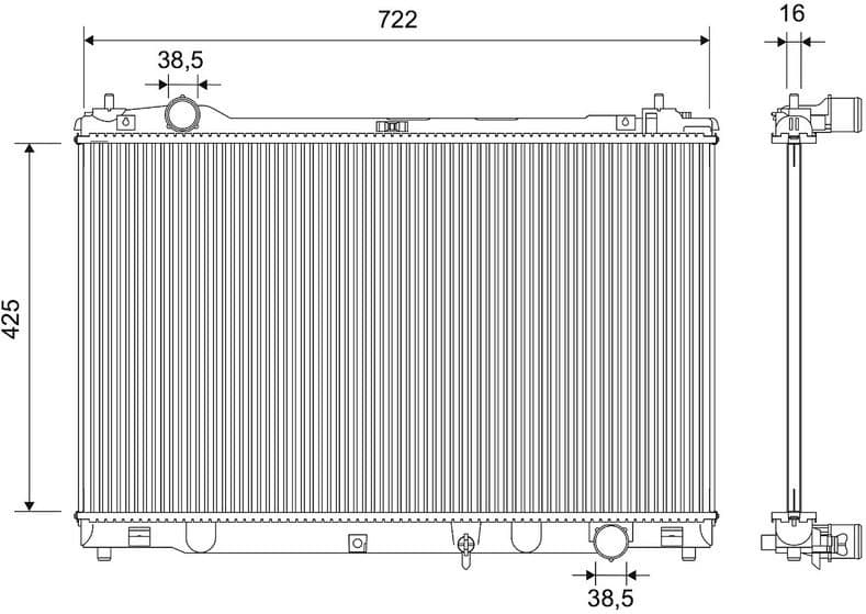 Radiator, engine cooling 701178