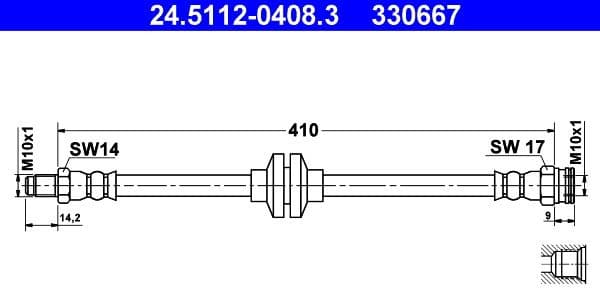 Brake Hose 24.5112-0408.3