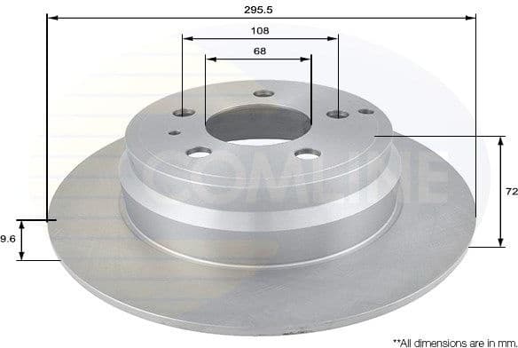 Brake disc, 1pcs REAR ADC1905