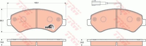 Brake pads front, Top Quality GDB1703