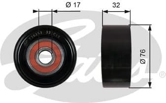 Deflection/Guide Pulley, V-ribbed belt DriveAlign™ T36253