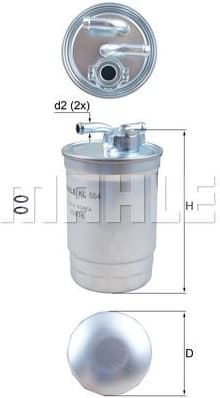 Filter diesel fuel KL554D