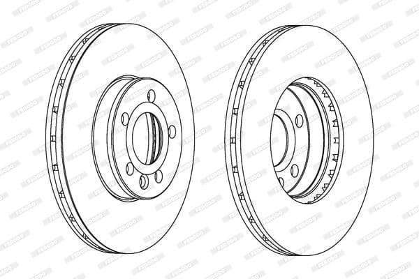 Brake discs kit front (2pcs), Top Quality DDF1559 - image 3